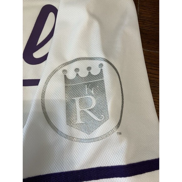 Kansas City Royals M K-State Wildcats Jersey SGA 23 White KSU Theme Night - Picture 3 of 5